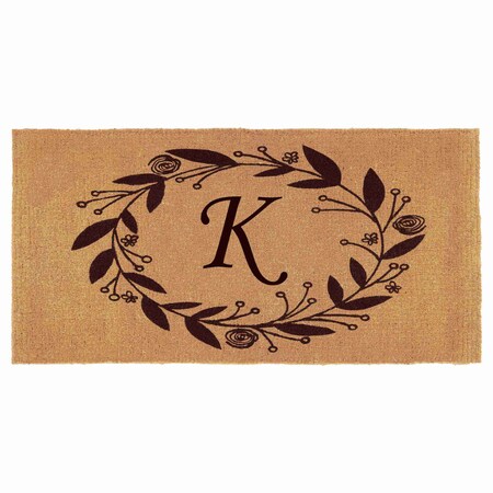 Calloway Mills Monogram Door Mat, Coir, Black, Natural, 36 in W x 72 in L 103363672K